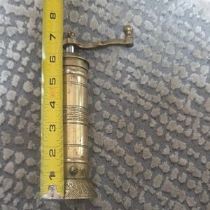 Vintage Brass  Grinder Possibly Salt And Pepper Or Coffee